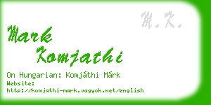 mark komjathi business card